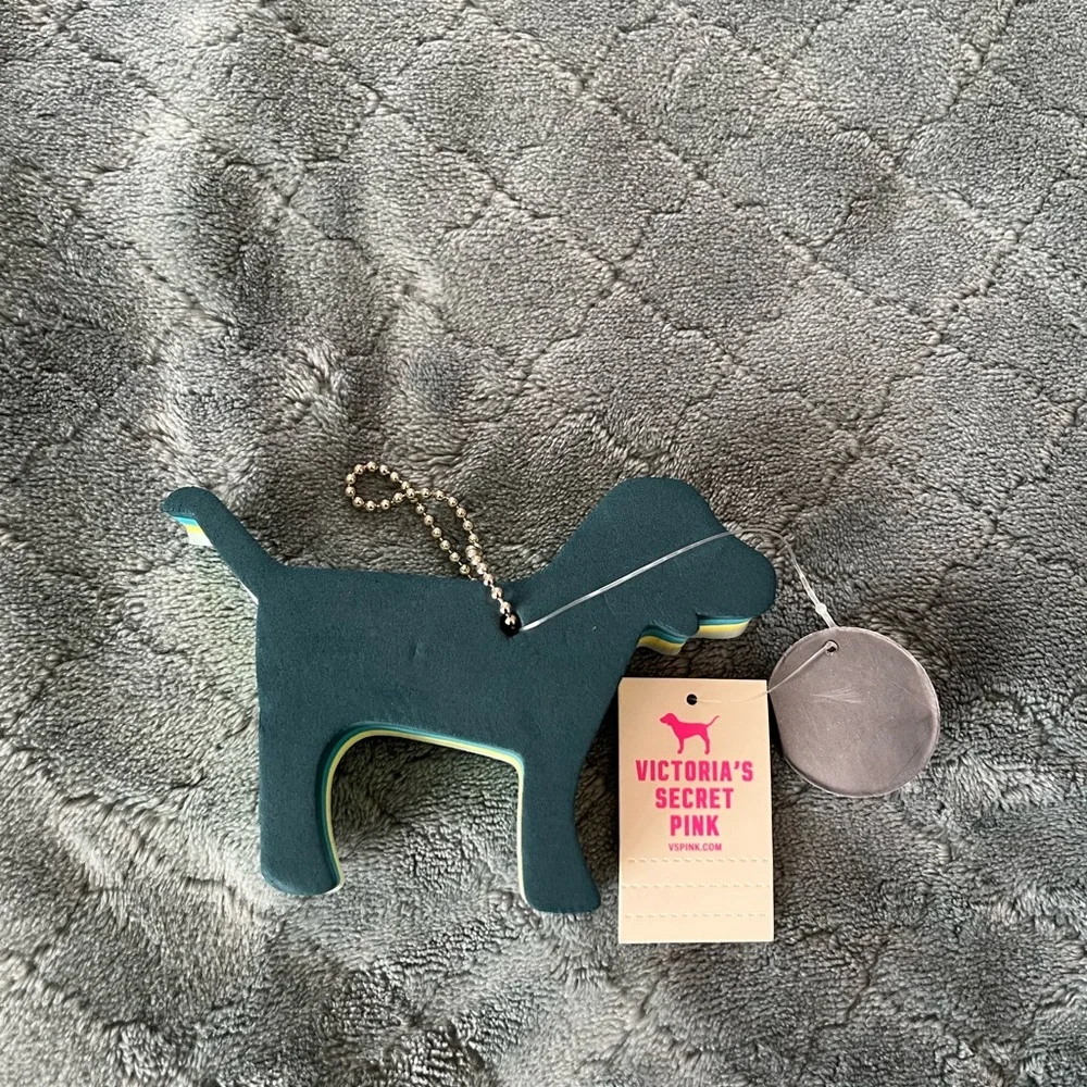 Dog-Shaped Pink victoria’s Secret key‎ chain Green and Blue
